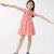 Stripes Short Dress Red