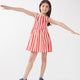 Stripes Short Dress Red