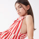 Stripes Short Dress Red