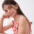 Stripes Short Dress Red