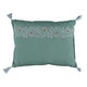 Ivy Rectangle Cushion Embroidered Teal