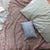 Small Love Cushion Light Blue Check