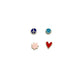 Earrings Peace Navy Blue 1 pc