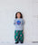 Pattern Twill Barrel Pants Green Print