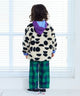 Jacquard Boa Jacket Off White Print