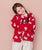 Jacquard Boa Jacket Red Print