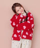 Jacquard Boa Jacket Red Print