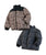 Reversible All-Over Pattern Stand Collar Brown Print