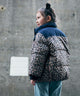 Reversible All-Over Pattern Stand Collar Brown Print