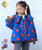 Reversible Big Collar Jacket Blue Flower