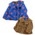 Reversible Big Collar Jacket Blue Flower