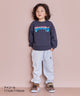Basic Print Sweatshirt Charcoal