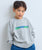 Basic Print Sweatshirt Grey Heather