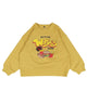 Print Crew Neck Sweatshirt Mustard