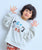 Japanese Print Sweatshirt Off White Heather