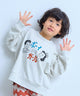 Japanese Print Sweatshirt Off White Heather