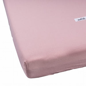 Washed Cotton Bed Sheet Dusty Pink