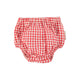 Checkered Baby Bloomers Red & Ecru