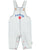 "Peace" Denim Baby Dungarees Washed Light Blue