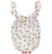 Red Flowers Baby Romper Ecru