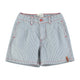 Indigo Stripes Shorts Ecru