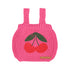 Cherry Knitted Baby Top With Straps Pink