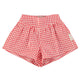 Chekered Shorts Red & Ecru