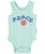 "Peace" Sleevless Baby Bodysuit Light Blue