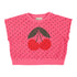 Cherry Sleevless Sweatshirt Pink