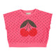 Cherry Sleevless Sweatshirt Pink