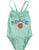 "Peace" Baby Swimsuit Green Chekered