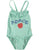 "Peace" Swimsuit Green Chekered
