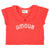 "Amour" Peter Pan Collar T-Shirt Red