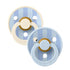 Bibs Studio 2-Pacifiers Baby Blue, Dusty Blue Mix 0/6 m