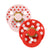 Bibs 2-Pacifiers Studio Polka Apple 6/18 m