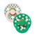 Bibs 2-Pacifiers Studio Polka Petal 6/18 m