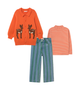Stripes Rib Mockneck Top Summer Red
