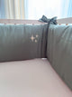 Cot Bumper Washed Stars Forest Green