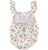 Red Flowers Baby Romper Ecru