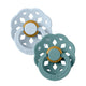 Bibs Boheme 2-Pacifiers Blue Island, Blush 6/18 m