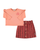 Black Flowers Short Skirt Bordeaux