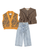 Zebra Knitted Waistcoat Orange
