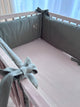 Cot Bumper Washed Stars Forest Green