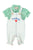 "Peace" Denim Baby Dungarees Washed Light Blue