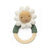 Crochet Rattle on Wooden Ring Flower
