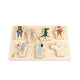 Chunky Puzzle, Wooden, Toes/Builders