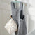 Apron and Hat Set, Classic Grey, White