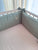 Cot Bumper Washed Stars Forest Green