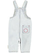 "Peace" Denim Baby Dungarees Washed Light Blue