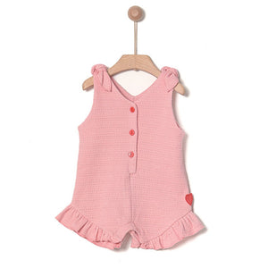 Wooven Frilled Meditation Baby Dungaree Blossom